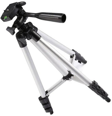 

BIRATTY Holder Bracket Fully Flexible Mount Cum Tripod Holder + 360 Tripod Ball Head DSLR Camera Tripod(Silver, Supports Up to 1500 g)