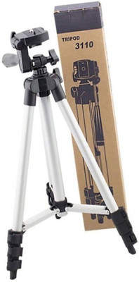 

lifemusic Portable Camera Tripod With Three-Dimensional Head & Quick Release Plate Tripod Tripod(Silver & Black, Supports Up to 1500)