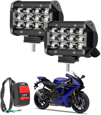 DRESSROSA sqrBlackLight12Led-twoPCSdress-Btn-229 Headlight Car, Motorbike LED for Yamaha (9 V, 9 W)(YZF-R1, Pack of 3)