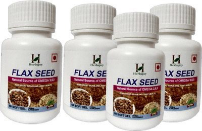 

Herbsjoy Flaxseed Oil Capsules, Extra Virgin Cold Pressed Oil 500mg (240 No)(500 mg)