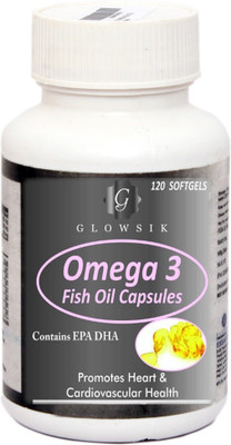 

G GLOWSIK Omega 3 Fish Oil (120 capsules)1000 mg Double Strength With Epa 300 mg Dha 200 mg(1000 mg)