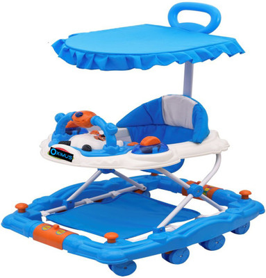 

Oximus Musical Walker & Rocker With Parent Rod(Blue)