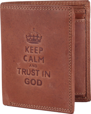 

Hide Hunt Men Tan Genuine Leather Wallet(5 Card Slots)