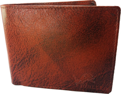 jubleeo Men Tan Genuine Leather Wallet(4 Card Slots)