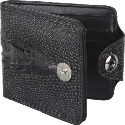 

wild edge Men Black Artificial Leather Money Clip(6 Card Slots)