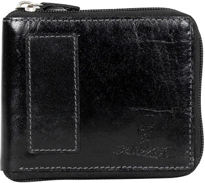 

Breiftasche Men Black Genuine Leather Wrist Wallet(3 Card Slots)