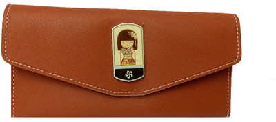 

LANDLOPER Women Brown Artificial Leather Wallet(4 Card Slots), Dark brown