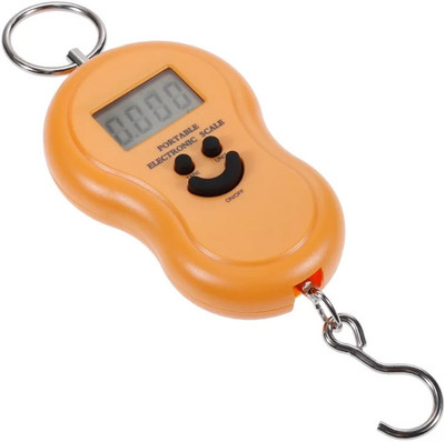 

GLOWISH 50 KG/10 G MINI DIGITAL SCALE FOR LUGGAGE TRAVEL WEIGHT HOUSEHOLD STEELYARD FISHING ELECTRONIC BATTERY HOOK Weighing Scale(Orange)