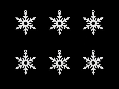 

Brauch Design Christmas Ornaments snowflakes 3 (Set of 6) Hanging Snow Flake Pack of 6