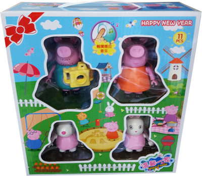

kidoz kingdom CARTOON CHARACTER PIG WARM FAMILY MUSICAL SET(Multicolor)