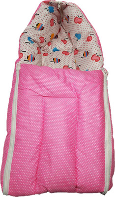 

Dhuloom baby sleeping bag, baby bed, baby bedding, bedding set, new born baby gift set, polka , reversible, baby gadda(Fabric, Multicolor)