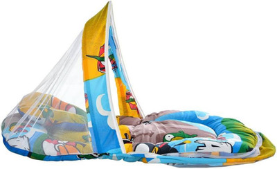 

Aayat Kids Luxury Bed Angry Bird Theme Mattress with Bedding Set X2 New Born Well Cushioned Crib(Fabric, Multicolor)