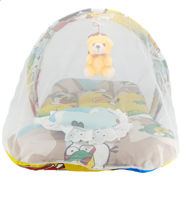 

Aayat Kids Luxury Bed Angry Bird Theme with Hanging Teddy Mattress with Bedding Set X3 New Born Well Cushioned Crib(Fabric, Multicolor)