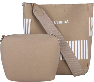 

ESBEDA Pastel Handbag with Pouch Shoulder Bag(Brown, 4 L)