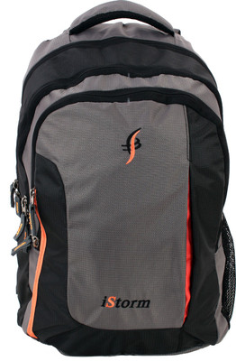 Istorm Glory XL Grey and black bacpack Backpack(Grey, Black, 25)