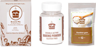 

Mills & Browns All Natural and Delicious Gluten Free Brownie Mix, Baking Powder, Xanthan Gum Powder Self Rising Flour Powder(425 g)