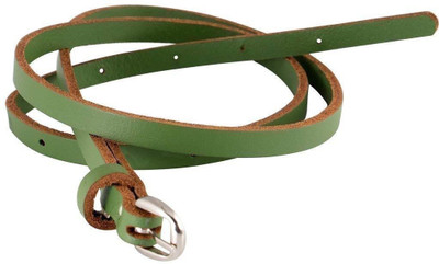 

trysco Women Party, Casual Green Genuine Leather Belt