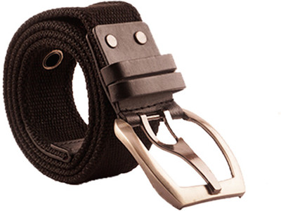 

Cart List Women Brown Fabric, Canvas Belt, Black