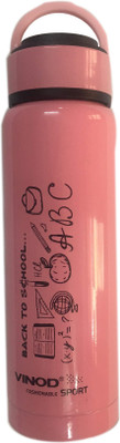 

VINOD STAINLESS Steel Water Bottle 350ml Sipper 350 Sipper(Pack of 1, Pink)
