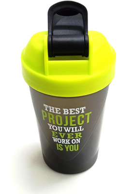 

GC SKI Mini Gym Shaker made of Food Grade BPA Free Plastic With Blender Ball - Green 500 ml Shaker(Pack of 1, Green)