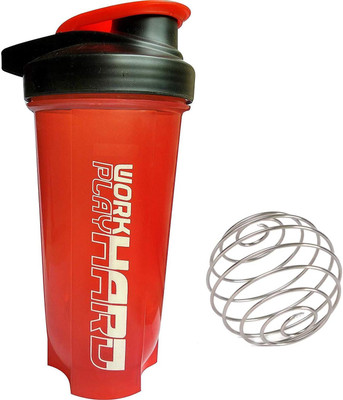 

CSU Protein Shaker and Sipper of 700ML Capacity with Stainless Steel Spring Mixer Ball 700 ml Shaker(Pack of 1, Red)