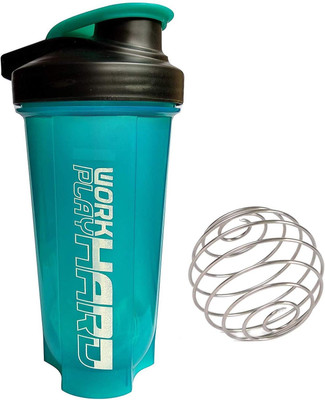 

CSU Protein Shaker and Sipper of 700ML Capacity with Stainless Steel Spring Mixer Ball 700 ml Shaker(Pack of 1, Blue), Aqua