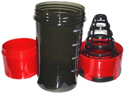 

Arofit Cyclone Cup 500 ml Shaker(Pack of 1, Black), Black;red