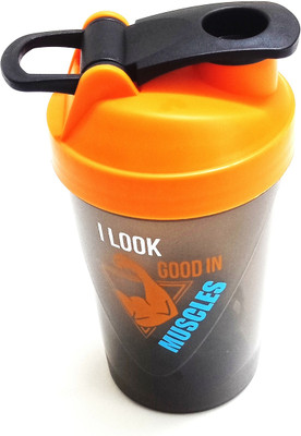 

GC SKI Mini Gym Shaker made of Food Grade BPA Free Plastic With Blender Ball - Orange 500 ml Shaker(Pack of 1, Orange)