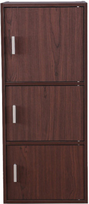 HomeTown Albert Engineered Wood Free Standing Cabinet(Finish Color - Walnut & Cherry Brown, Door Type- Hinged)