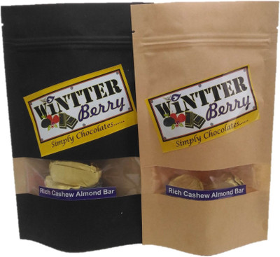 

wintter berry combo pack of cashew almond dark & milk chocolate Bars(Pack of 2, 240 g)
