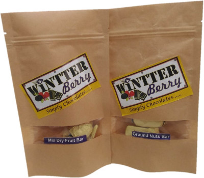 

wintter berry combo pack of mix dry fruits and roasted groundnuts milk chocolate Bars(Pack of 2, 240 g)