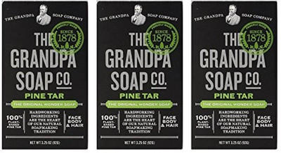 

Grandpa's Pine Tar Bar Soap 3.25 Ounce (Pack of 3)(100 g)