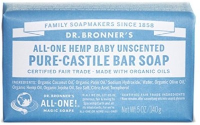 

Dr. Bronner's Organic Pure Castile Bar Soap, - Baby-mild - 5 oz - 2 pk(100 g)