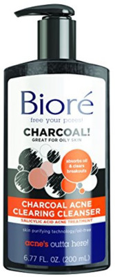 

Biore Charcoal Acne Clearing Cleanser for Oily Skin, 6.77 Ounces(70 g)