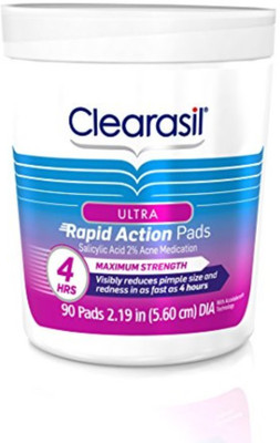 

Clearasil Ultra Rapid Action Facial Cleansing Pads, 90 Count(70 g)