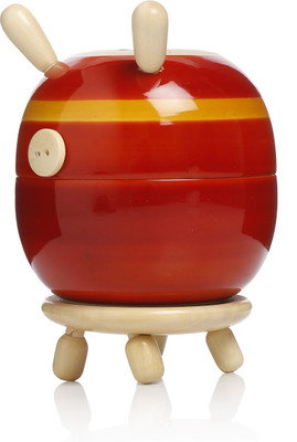 

Dennmarks Decorative Handmade Wooden Owl Shape Money Bank/coin Box/ Money Pot Coin Holder Cum Piggy Bank For Kids Coin Bank Coin Bank(Red)