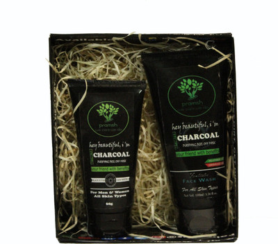 

PRAMSH Gift Pack Of Activated Charocal Face Wash 100gm & Peel Off Mask 60gm (Pack of 2)(Set of 2)