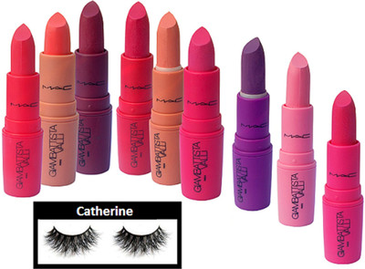 

catherine eyelashes, gambattista valli lipstick pack of 9(Set of 10)