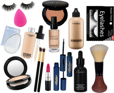 

POWER POINT eyelashe, Professional Party , Makeup Combo Kit Face ml(Set of 16)