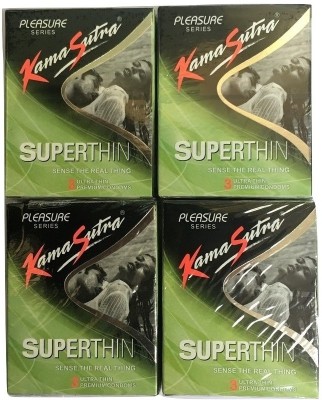 

KamaSutra SUPERTHHIN PACK OF 4 Condom(Set of 4, 12S)