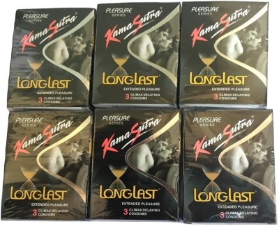 

KamaSutra LONG LAST PACK OF 6 Condom(Set of 6, 18S)