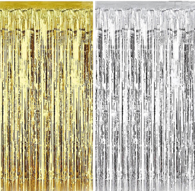 

DADEALS Silver+Golden Decorative Foil Curtain - 100 g