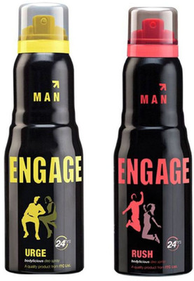 

Engage Urge + Rush Deodorant Spray - For Men(300 ml, Pack of 2)
