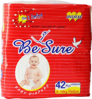 

Besure BABY DIAPERS REGULAR TYPE - 42 PCS - M(42 Pieces)