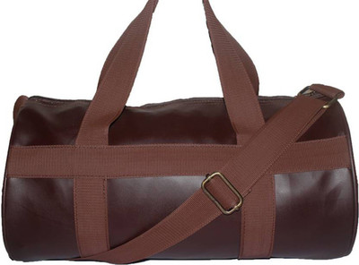 

Look Eleven Gym Bag Body Building Pu Leather Duffle Gym Bag & Sports Bag For Men and Women For Fitness - Bag Size 38cm x 22cm x 22cm Gym Bag(Brown)