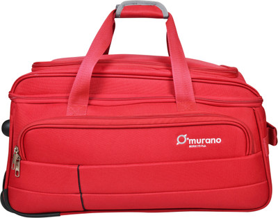 

Murano 22 inch/56 cm Vintage Polyester 42 ltr Duffel Bag/Travel Bag- Black Travel Duffel Bag(Red)