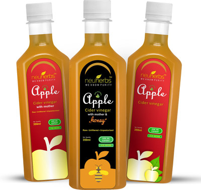 

Neuherbs Apple Cider Vinegar (Raw, Mother & Honey) Energy Drink(3x350 ml, Apple Flavored)