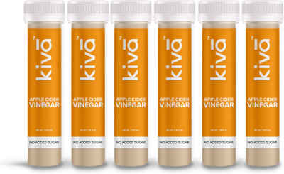 

KIVA Apple Cider Vinegar with Honey | Ready-To-Drink | 40ml each (Pack of shots) Apple Cider Vinegar(6x40 ml, Apple Cider Vinegar, Honey Flavored)