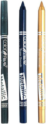 

Color Fever Long lasting waterproof liquid eyeliner 22 12 g(Golden, Green, Party Blue)