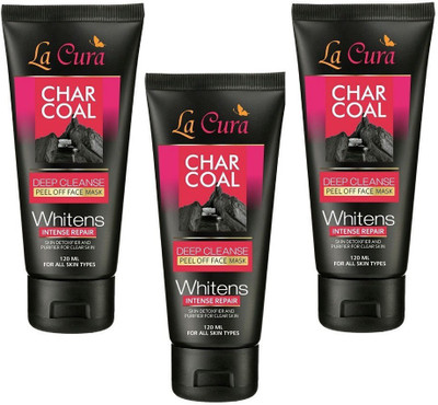 

Lacura Charcoal Peel Off Face Mask (Set of 3)(360 ml)